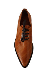 Dolce & Gabbana Elegant Eel Leather Lace-Up Formal Flats - Retail Flare