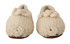 Dolce & Gabbana Chic Wool Knit Ballerina Flats - Retail Flare