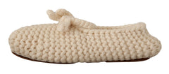 Dolce & Gabbana Chic Wool Knit Ballerina Flats - Retail Flare