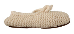 Dolce & Gabbana Chic Wool Knit Ballerina Flats - Retail Flare