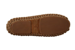 Dolce & Gabbana Elegant Wool Knit Ballerina Flats in Brown - Retail Flare