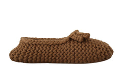 Dolce & Gabbana Elegant Wool Knit Ballerina Flats in Brown - Retail Flare