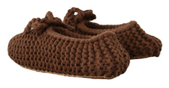 Dolce & Gabbana Elegant Wool Knit Ballerina Flats - Retail Flare