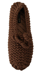 Dolce & Gabbana Elegant Wool Knit Ballerina Flats - Retail Flare