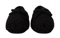 Dolce & Gabbana Elegant Black Wool Knit Ballet Flats - Retail Flare