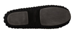 Dolce & Gabbana Elegant Black Wool Knit Ballet Flats - Retail Flare