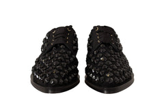 Dolce & Gabbana Elegant Gros Grain Lace-Up Jeweled Flats - Retail Flare