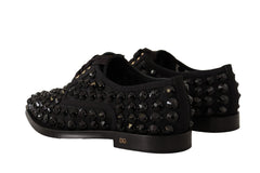 Dolce & Gabbana Elegant Gros Grain Lace-Up Jeweled Flats - Retail Flare