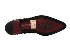Dolce & Gabbana Elegant Gros Grain Lace-Up Jeweled Flats - Retail Flare