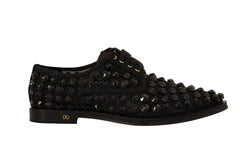 Dolce & Gabbana Elegant Gros Grain Lace-Up Jeweled Flats - Retail Flare