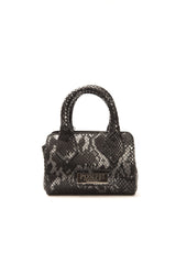 Pompei Donatella Chic Leather Mini Tote with Python Print - Retail Flare