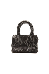 Pompei Donatella Chic Leather Mini Tote with Python Print - Retail Flare