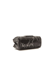 Pompei Donatella Chic Leather Mini Tote with Python Print - Retail Flare