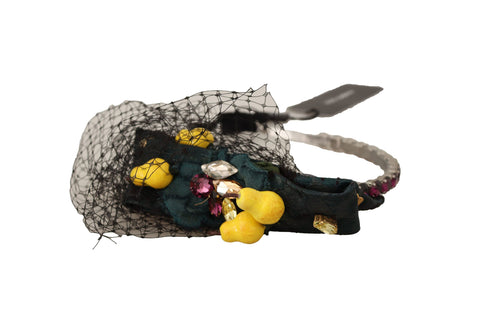 Dolce & Gabbana Charming Sicilian Lemon Crystal Headband - Retail Flare