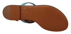 Dolce & Gabbana Chic Gladiator Flats with Heart Devotion Detail - Retail Flare