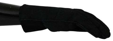 Dolce & Gabbana Elegant Black Leather Biker Gloves - Retail Flare