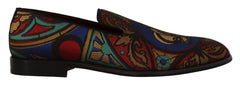Dolce & Gabbana Multicolor Jacquard Slide-On Loafer Slippers - Retail Flare
