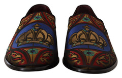 Dolce & Gabbana Multicolor Jacquard Slide-On Loafer Slippers - Retail Flare