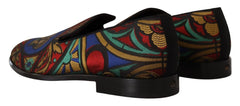 Dolce & Gabbana Multicolor Jacquard Slide-On Loafer Slippers - Retail Flare