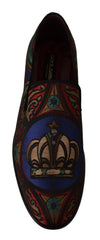Dolce & Gabbana Multicolor Jacquard Slide-On Loafer Slippers - Retail Flare