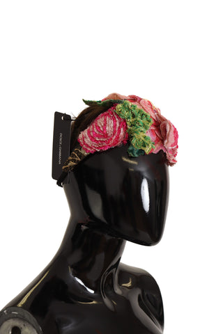Dolce & Gabbana Multicolored Sequined Diadem Headband - Retail Flare