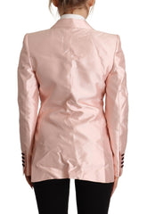 Dolce & Gabbana Elegant Pink Silk Blazer Jacket - Retail Flare