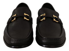 Salvatore Ferragamo Elegant Black Calf Leather Loafers - Retail Flare