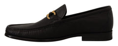 Salvatore Ferragamo Elegant Black Calf Leather Loafers - Retail Flare