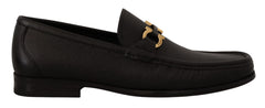 Salvatore Ferragamo Elegant Black Calf Leather Loafers - Retail Flare