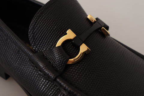 Salvatore Ferragamo Elegant Black Calf Leather Loafers - Retail Flare