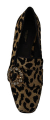 Dolce & Gabbana Elegant Leopard Crystal Gem Loafers - Retail Flare