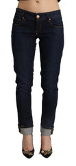 Acht Slim Fit Dark Blue Denim Elegance - Retail Flare