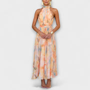 Savannah Breeze™ | Halter Watercolor Maxi Dress