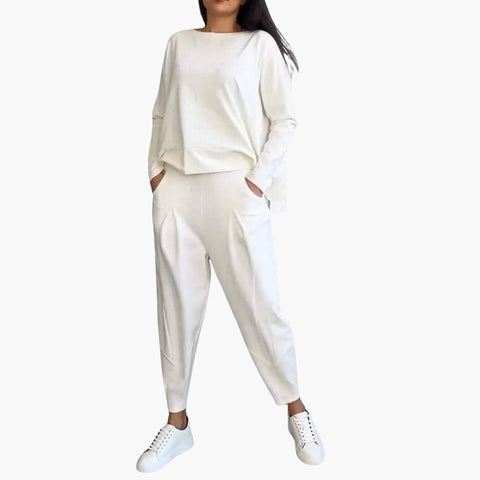Anna | Comfortable two-piece set with round neck - Retail Flare