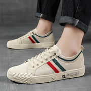 Logan | Retro Stripe Knit Sneakers