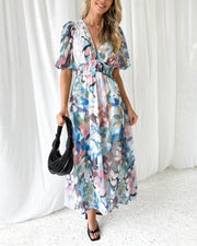 Jessica | Elegant Floral V-Neck Dress