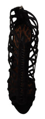Dolce & Gabbana Elegant Black Suede Heels Sandals - Retail Flare