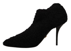 Dolce & Gabbana Elegant Black Mid-Calf Viscose Boots - Retail Flare