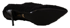 Dolce & Gabbana Elegant Black Mid-Calf Viscose Boots - Retail Flare