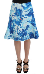 Koonhor Elegant Fresco-Print Knee-Length Skirt - Retail Flare