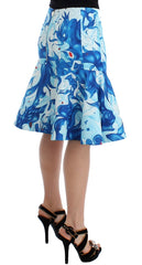 Koonhor Elegant Fresco-Print Knee-Length Skirt - Retail Flare