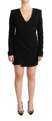 Dsquared² Elegant Black V-Neck Mini Dress - Retail Flare
