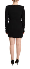 Dsquared² Elegant Black V-Neck Mini Dress - Retail Flare