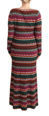 Missoni Multicolor Striped Long Sleeve Sheath Dress - Retail Flare