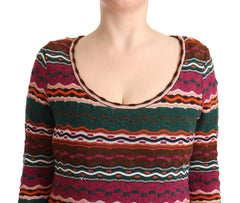 Missoni Multicolor Striped Long Sleeve Sheath Dress - Retail Flare