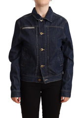 Master Coat Elegant Dark Blue Denim Jacket - Retail Flare