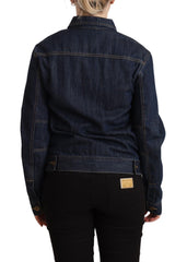 Master Coat Elegant Dark Blue Denim Jacket - Retail Flare