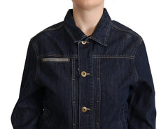 Master Coat Elegant Dark Blue Denim Jacket - Retail Flare
