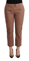 Costume National Chic Tapered Cropped Mid Waist Pants - Retail Flare