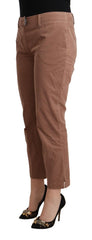 Costume National Chic Tapered Cropped Mid Waist Pants - Retail Flare